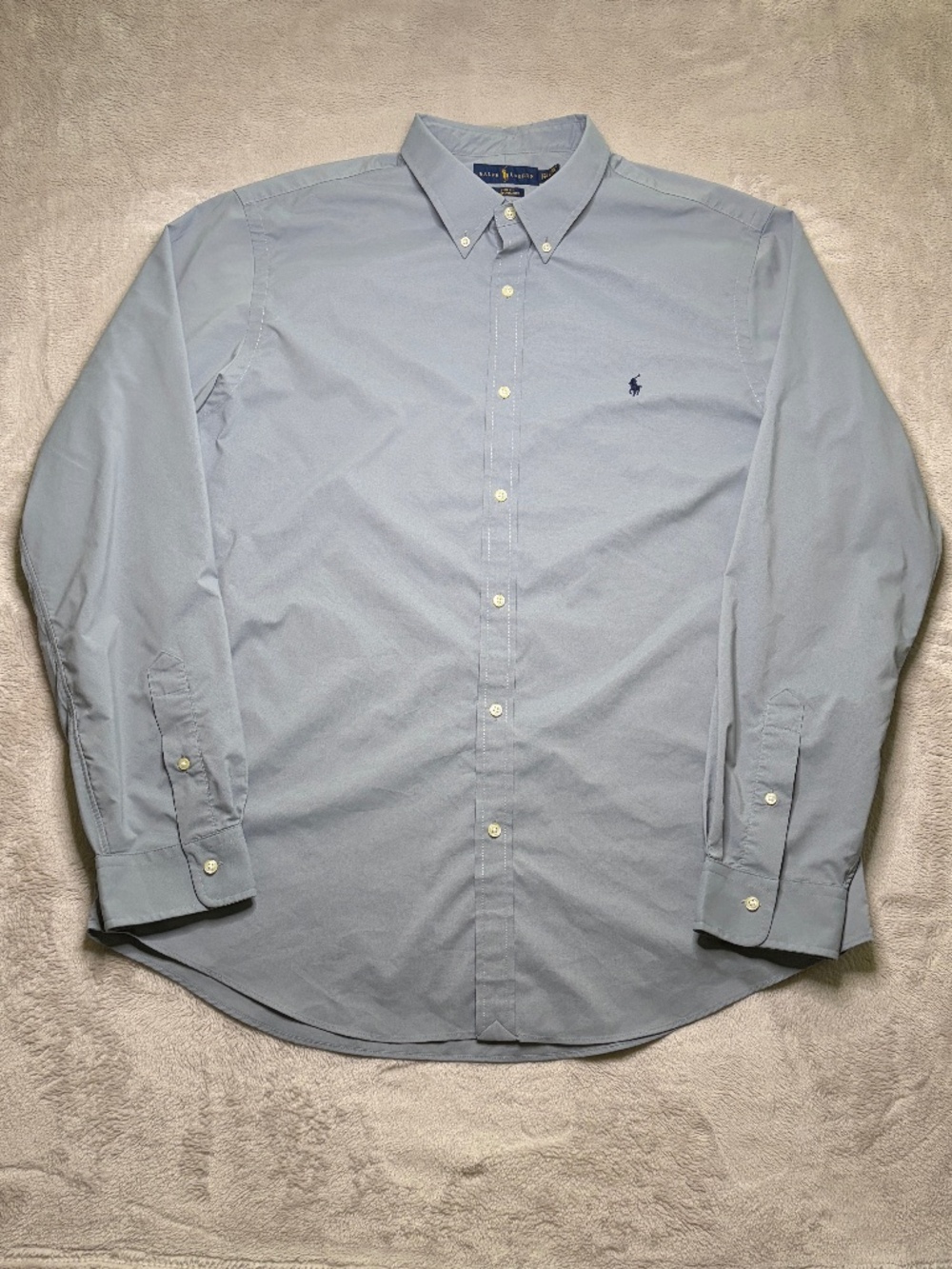 Polo Ralph Lauren Slim Fit Performance Button Down Shirt Mens 2XL Gray Preppy